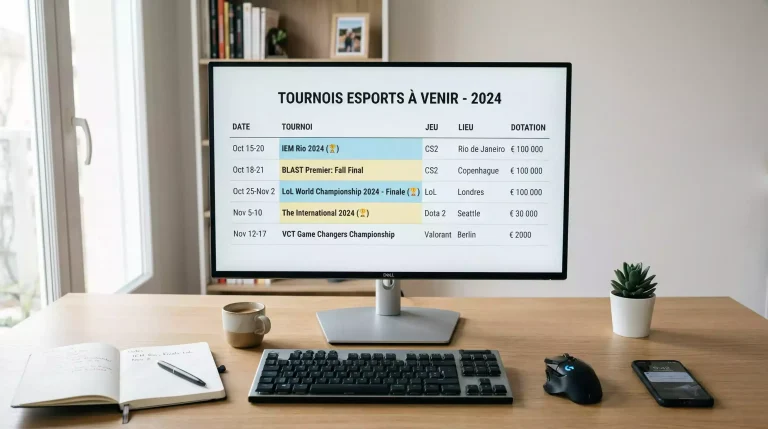 Calendrier des compétitions esport League of Legends avec dates des tournois majeurs