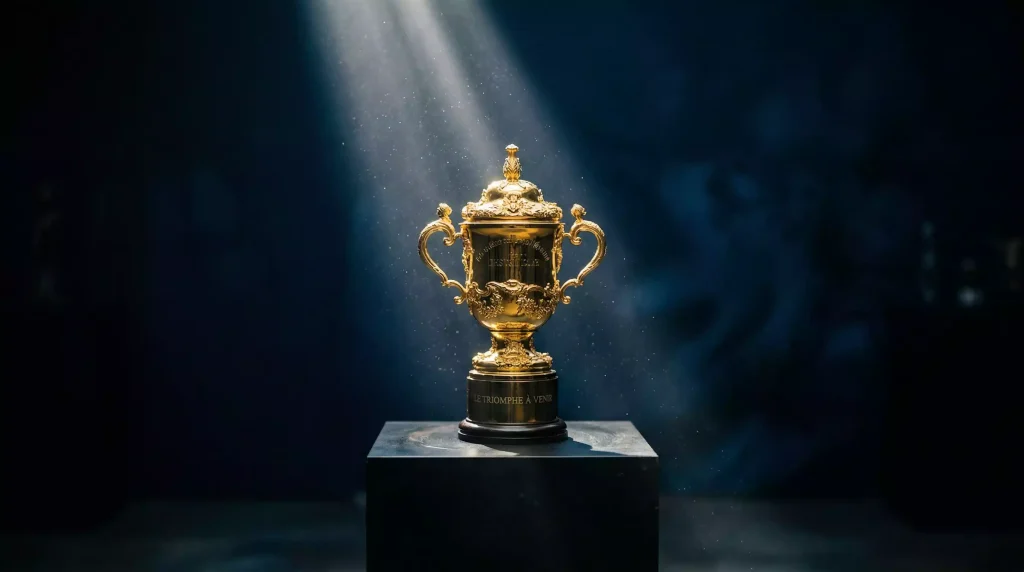 Trophée doré sur fond de calendrier représentant les paris long terme